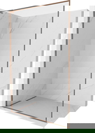 Mexen Kioto-F L Walk-in Shower Screen with Frame 80 x 202 cm, Transparent 8 mm, Rose Gold - 800-080-174-60-00