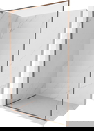 Mexen Kioto-F L douchewand inloop met frame 95 x 202 cm, transparant 8 mm, roze goud - 800-095-174-60-00