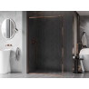 Mexen Kioto-F L dušisein Walk-in raamiga 95 x 202 cm, läbipaistev 8 mm, roosa kuld - 800-095-174-60-00