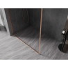 Mexen Kioto-F L dušisein Walk-in raamiga 60 x 202 cm, läbipaistev 8 mm, harjatud vask - 800-060-174-65-00
