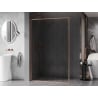 Mexen Kioto-F L paroi de douche Walk-in avec cadre 60 x 202 cm, transparent 8 mm, cuivre brossé - 800-060-174-65-00