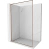 Mexen Kioto-F L Walk-in Shower Screen with Frame 65 x 202 cm, Transparent 8 mm, Brushed Copper - 800-065-174-65-00