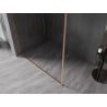 Mexen Kioto-F L ścianka prysznicowa Walk-in z ramką 65 x 202 cm, transparent 8 mm, miedź szczotkowana - 800-065-174-65-00