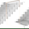 Mexen Kioto-F L Duschwand Walk-in mit Rahmen 90 x 202 cm, transparent 8 mm, gebürstetes Kupfer - 800-090-174-65-00