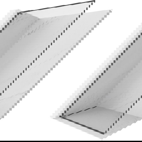 Mexen Kioto-F L παραβάν ντους Walk-in με πλαίσιο 50 x 202 cm, διαφανές 8 mm, gun gray