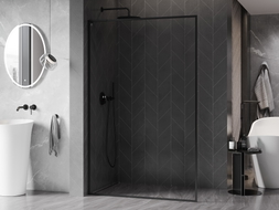 Mexen Kioto-F L dušinurk Walk-in raamiga 95 x 202 cm, läbipaistev 8 mm, must - 800-095-174-70-00