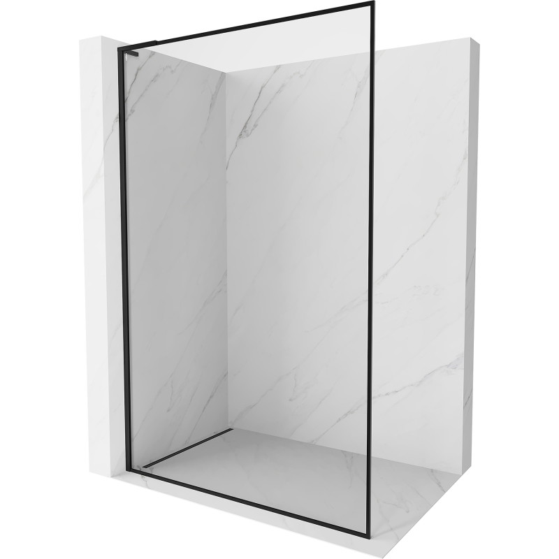 Mexen Kioto-F L dušisein Walk-in raamiga 110 x 202 cm, läbipaistev 8 mm, must - 800-110-174-70-00