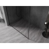 Mexen Kioto-F L dušisein Walk-in raamiga 110 x 202 cm, läbipaistev 8 mm, must - 800-110-174-70-00