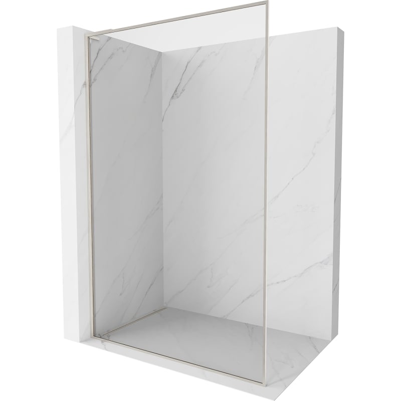 Mexen Kioto-F L dušinurk Walk-in raamiga 70 x 202 cm, läbipaistev 8 mm, harjatud nikkel - 800-070-174-97-00