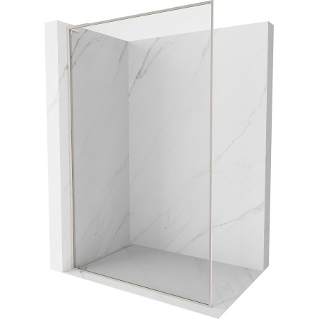 Mexen Kioto-F L Zaslon za tuš Walk-in s okvirom 80 x 202 cm, prozirna 8 mm, brušeni nikal - 800-080-174-97-00