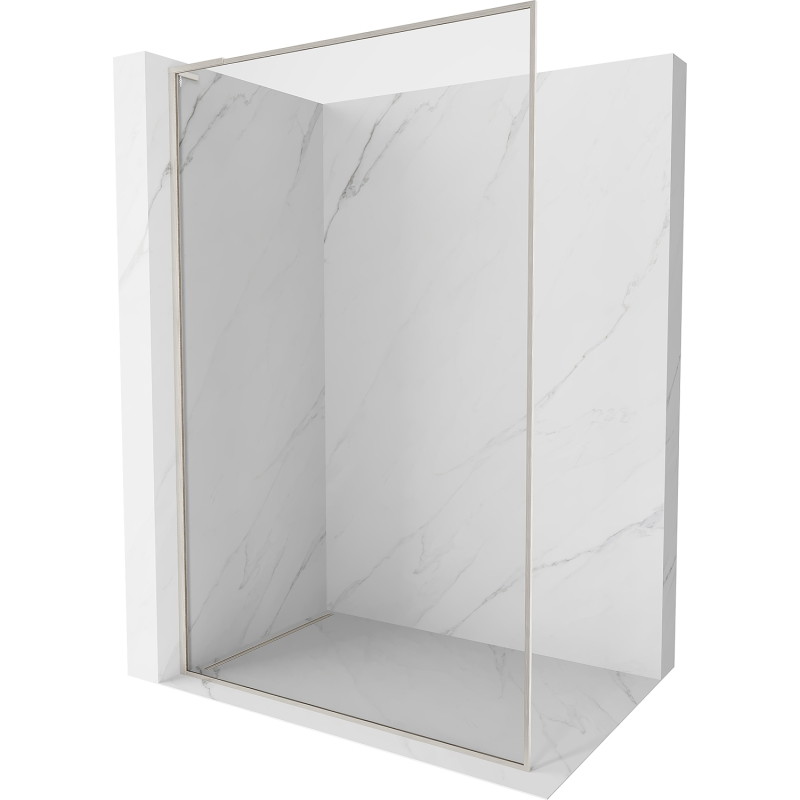 Mexen Kioto-F L dušisein Walk-in raamiga 90 x 202 cm, läbipaistev 8 mm, harjatud nikkel - 800-090-174-97-00