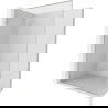 Mexen Kioto-F L douchewand Walk-in met frame 90 x 202 cm, transparant 8 mm, geborsteld nikkel - 800-090-174-97-00