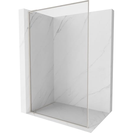Mexen Kioto-F L Duschwand Walk-in mit Rahmen 95 x 202 cm, transparent 8 mm, gebürstetes Nickel - 800-095-174-97-00