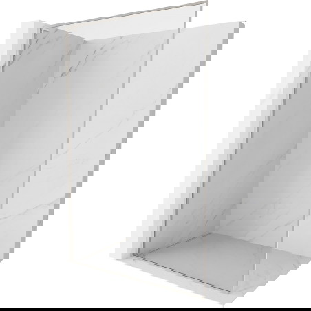 Mexen Kioto-F L tuš stena Walk-in z okvirjem 95 x 202 cm, prosojna 8 mm, brušen nikel - 800-095-174-97-00