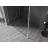 Mexen Kioto-F L Walk-in dušisein raamiga 120 x 202 cm, läbipaistev 8 mm, harjatud nikkel - 800-120-174-97-00