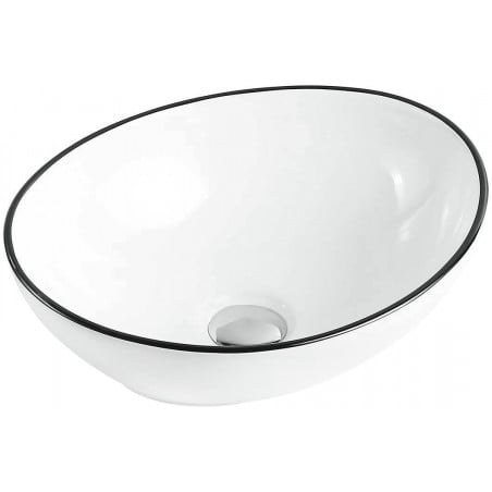 Mexen Elza countertop washbasin 40 x 33 cm, white/black - 21014007