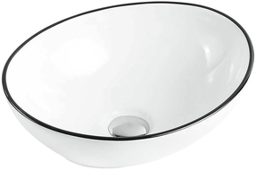 Mexen Elza lavabo de table 40 x 33 cm, blanc/noir - 21014007