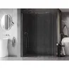 Mexen Kioto-X Walk-in Shower Wall 130 x 70 cm, transparent 10 mm, chrome - 800-130-202-01-00-070-X