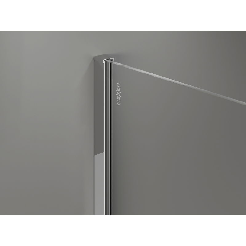Mexen Kioto-X Parete doccia Walk-in 130 x 80 cm, trasparente 10 mm, cromo - 800-130-202-01-00-080-X