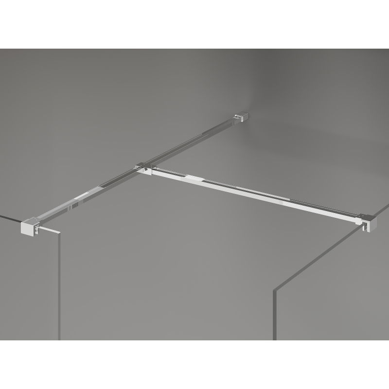 Mexen Kioto-X suihkuseinä Walk-in 130 x 80 cm, läpinäkyvä 10 mm, kromi - 800-130-202-01-00-080-X