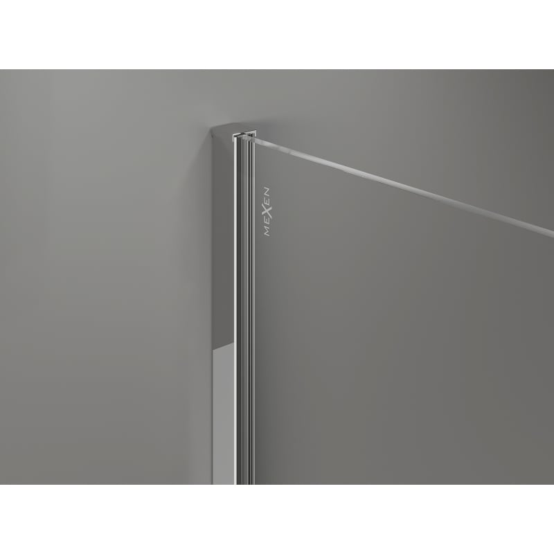 Mexen Kioto-X parete doccia Walk-in 140 x 80 cm, trasparente 10 mm, cromo - 800-140-202-01-00-080-X
