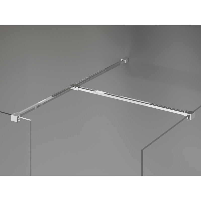 Mexen Kioto-X dušisein Walk-in 90 x 90 cm, läbipaistev 10 mm, kroom - 800-090-202-01-00-090-X