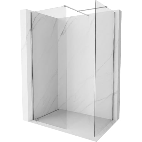 Mexen Kioto-X Walk-in Shower Enclosure 140 x 120 cm, Transparent 10 mm, Chrome - 800-140-202-01-00-120-X