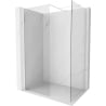 Mexen Kioto-X paroi de douche Walk-in 150 x 80 cm, transparent 10 mm, blanc - 800-150-202-20-00-080-X