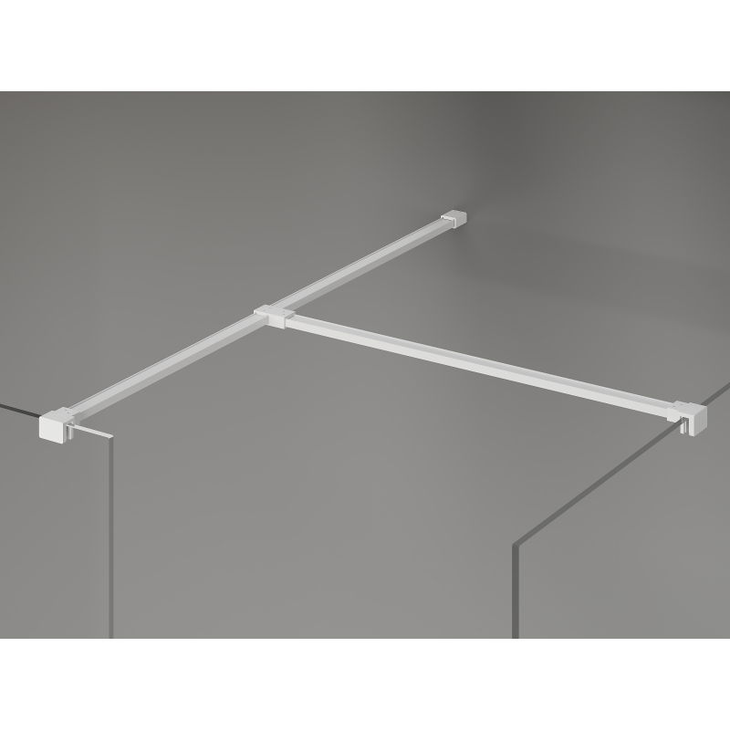 Mexen Kioto-X paroi de douche Walk-in 120 x 90 cm, transparent 10 mm, blanc - 800-120-202-20-00-090-X