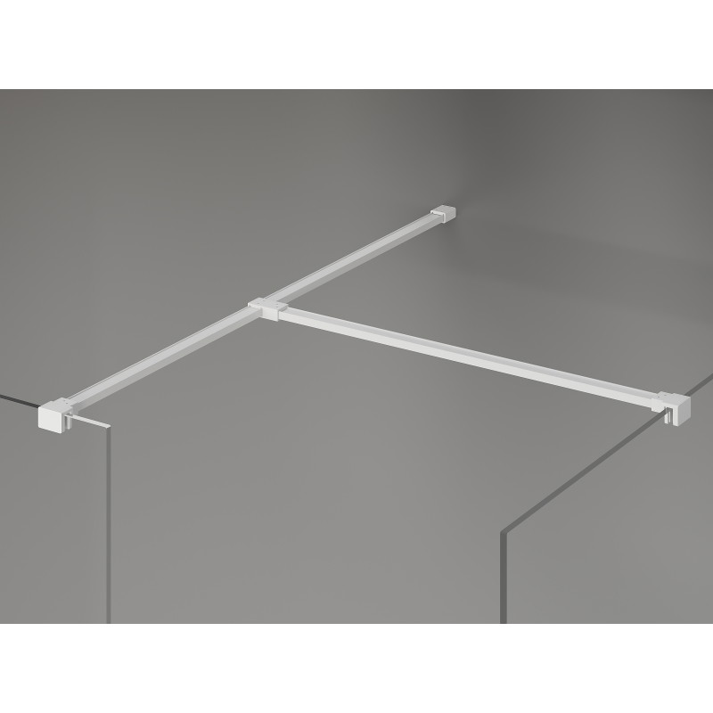 Mexen Kioto-X dušisein Walk-in 130 x 90 cm, läbipaistev 10 mm, valge - 800-130-202-20-00-090-X