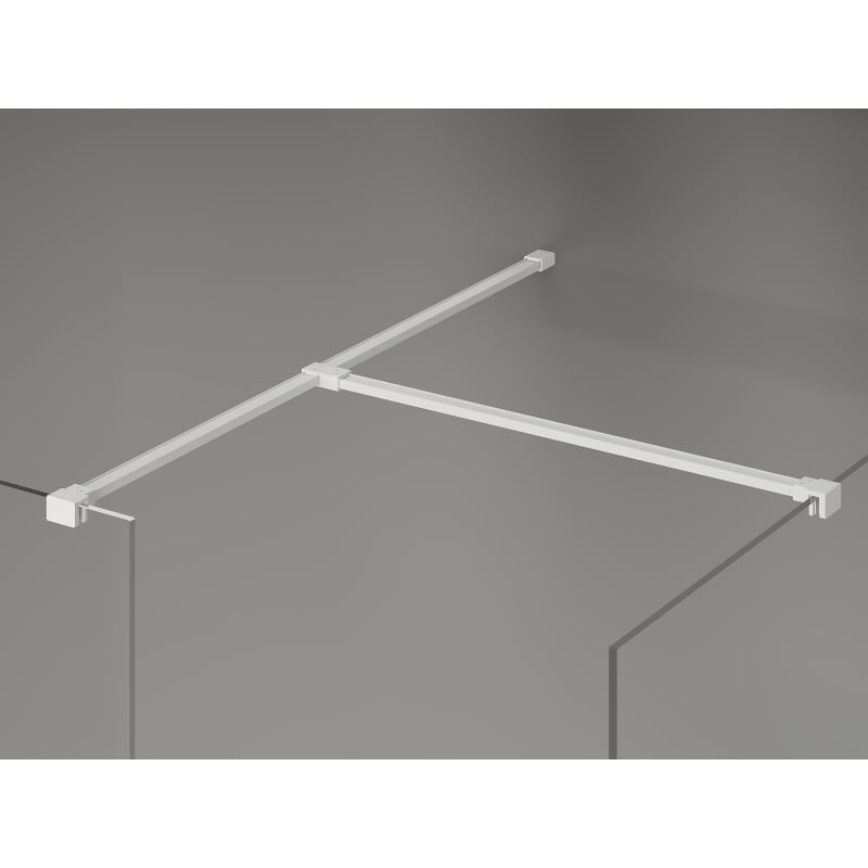 Mexen Kioto-X panel de ducha Walk-in 150 x 100 cm, transparente 10 mm, blanco - 800-150-202-20-00-100-X