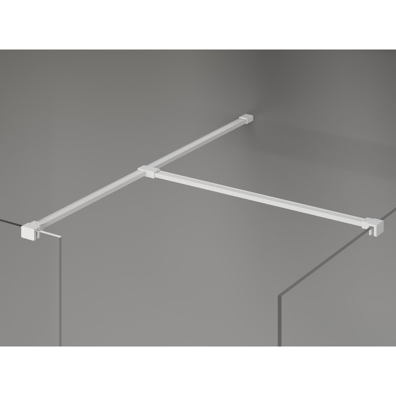 Mexen Kioto-X Duschwand Walk-in 160 x 100 cm, transparent 10 mm, wäiss - 800-160-202-20-00-100-X