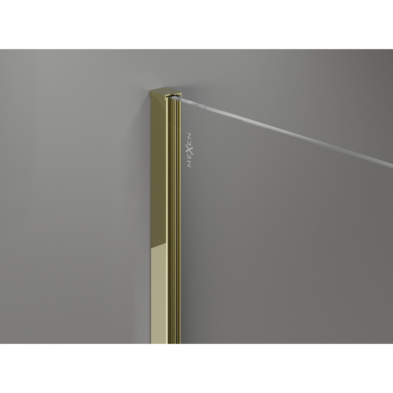 Mexen Kioto-X dušisein Walk-in 90 x 70 cm, läbipaistev 10 mm, kuldne - 800-090-202-50-00-070-X
