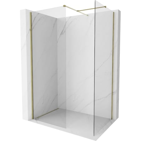 Mexen Kioto-X ścianka prysznicowa Walk-in 110 x 70 cm, transparent 10 mm, złota - 800-110-202-50-00-070-X