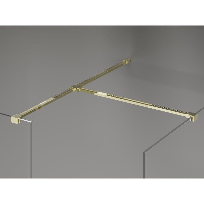 Mexen Kioto-X ścianka prysznicowa Walk-in 150 x 70 cm, transparent 10 mm, złota - 800-150-202-50-00-070-X