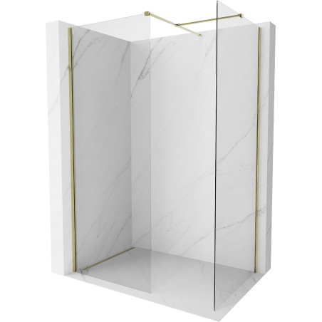 Mexen Kioto-X ścianka prysznicowa Walk-in 80 x 80 cm, transparent 10 mm, złota - 800-080-202-50-00-080-X