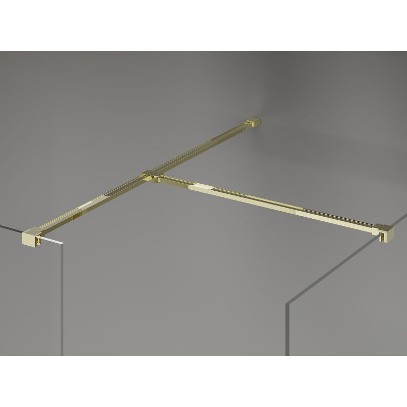 Mexen Kioto-X dušas siena Walk-in 150 x 80 cm, caurspīdīga 10 mm, zelta - 800-150-202-50-00-080-X