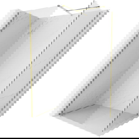 Mexen Kioto-X tuš stena Walk-in 160 x 90 cm, prozorna 10 mm, zlata - 800-160-202-50-00-090-X