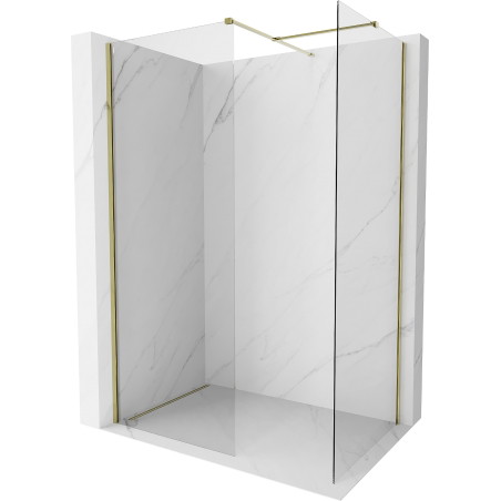 Mexen Kioto-X Stijenka za tuš Walk-in 160 x 120 cm, prozirna 10 mm, zlatna - 800-160-202-50-00-120-X