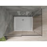 Mexen Omega Schiebetür-Duschkabine 130 x 100 cm, grafit, chrom + Flat-Duschwanne, weiß - 825-130-100-01-40-4010