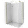 Mexen Kioto-X ścianka prysznicowa Walk-in 70 x 70 cm, transparent 10 mm, złota szczotkowana - 800-070-202-55-00-070-X