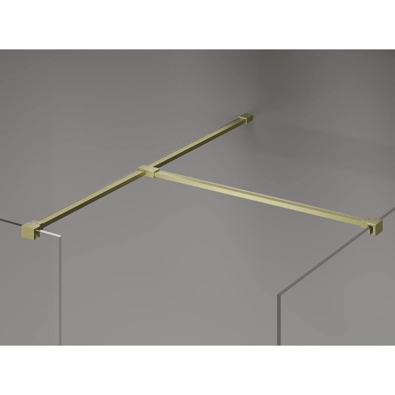 Mexen Kioto-X Walk-in dušinurk 70 x 70 cm, läbipaistev 10 mm, kuldne harjatud - 800-070-202-55-00-070-X