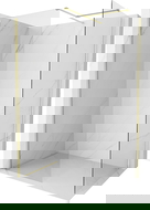 Mexen Kioto-X Duschwand Walk-in 100 x 70 cm, transparent 10 mm, gebürstetes Gold - 800-100-202-55-00-070-X