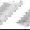 Mexen Kioto-X Duschwand Walk-in 150 x 70 cm, transparent 10 mm, gebürstetes Gold - 800-150-202-55-00-070-X