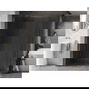 Mexen Kioto-X Duschwand Walk-in 150 x 70 cm, transparent 10 mm, gebürstetes Gold - 800-150-202-55-00-070-X