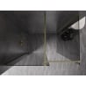 Mexen Kioto-X Duschwand Walk-in 140 x 80 cm, transparent 10 mm, gold gebürstet - 800-140-202-55-00-080-X