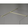 Mexen Kioto-X Duschwand Walk-in 140 x 80 cm, transparent 10 mm, gold gebürstet - 800-140-202-55-00-080-X