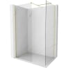 Mexen Kioto-X ścianka prysznicowa Walk-in 150 x 80 cm, transparent 10 mm, złota szczotkowana - 800-150-202-55-00-080-X