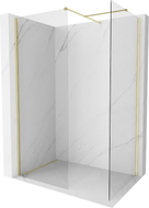 Mexen Kioto-X Zaslonka za tuš Walk-in 100 x 90 cm, prozirna 10 mm, zlatna četkana - 800-100-202-55-00-090-X