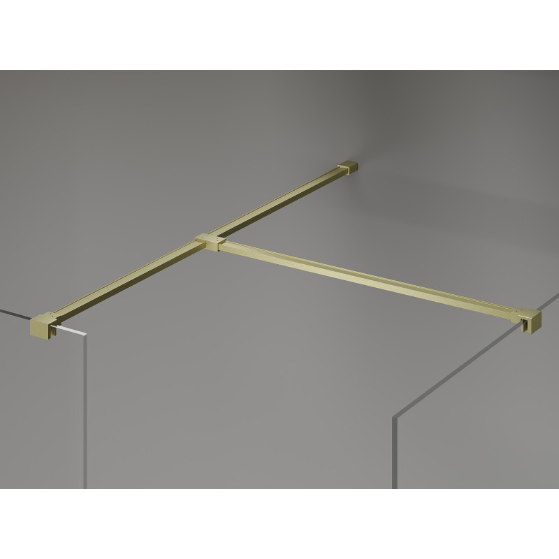 Mexen Kioto-X dušisein Walk-in 120 x 90 cm, läbipaistev 10 mm, harjatud kuldne - 800-120-202-55-00-090-X